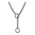 thumbnail image 6 of Heart O Women Slip Chain Necklace Punk Rock Stainless Steel Cuban Necklace C7I2, 6 of 8