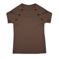 thumbnail image 5 of T Shirts for Women 2026 Summer Short Sleeve Crewneck Ribbed Dressy Casual Office Work Tshirt Womens Tees, 5 of 5