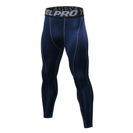 

Odeerbi Reduced Sports Pants for Men Shapewear Bodysuit Stretch Leggings Trousers Breathable Quick-drying Wicking Fitness Pants Navy