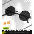 thumbnail image 3 of HSHDLDF Lunettes de Soleil Rondes Hommes Femmes Polarisées Hippie Lunettes de Soleil Rondes Lunettes de Soleil Rondes Monture en Métal avec Protection UV, 3 of 7