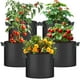 thumbnail image 1 of Bolsas de cultivo de plantas HealSmart de 5 galones, paquete de 5, para vegetales negros, 1 of 7