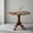 Brown, variant on Demi Bonn Wooden Dining Table with Round Tabletop and Curved Trestle Legs, Modern Kitchen Table Furniture for Dining Room, Dinette, Brown+White