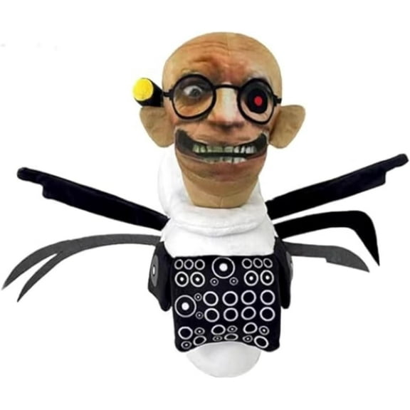 Upgraded Scientist Toilet Plush, Titan Drill Man Toilet Plush Toy, TV Man Bosses Plushies Toys Horror Stuffed Figure Doll Soft Plush for Kids Game Fans and Collectors