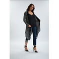 thumbnail image 3 of Women's Long Sleeve Open Front Knitted Heather Pattern Cardigan Sweater,, 3 of 4