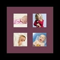 thumbnail image 2 of collage photo frame single mat with 4-3x3 openings and  black frame., 2 of 2