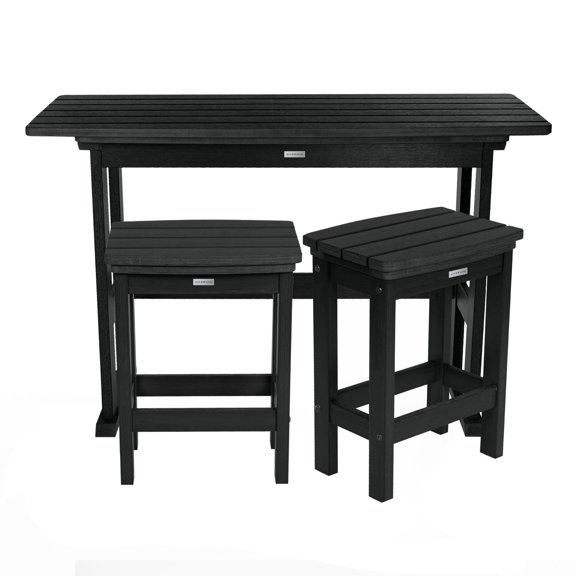 Highwood 3-pc Lehigh Balcony Set - Counter Height, Outdoor, Eco-friendly, Synthetic Wood