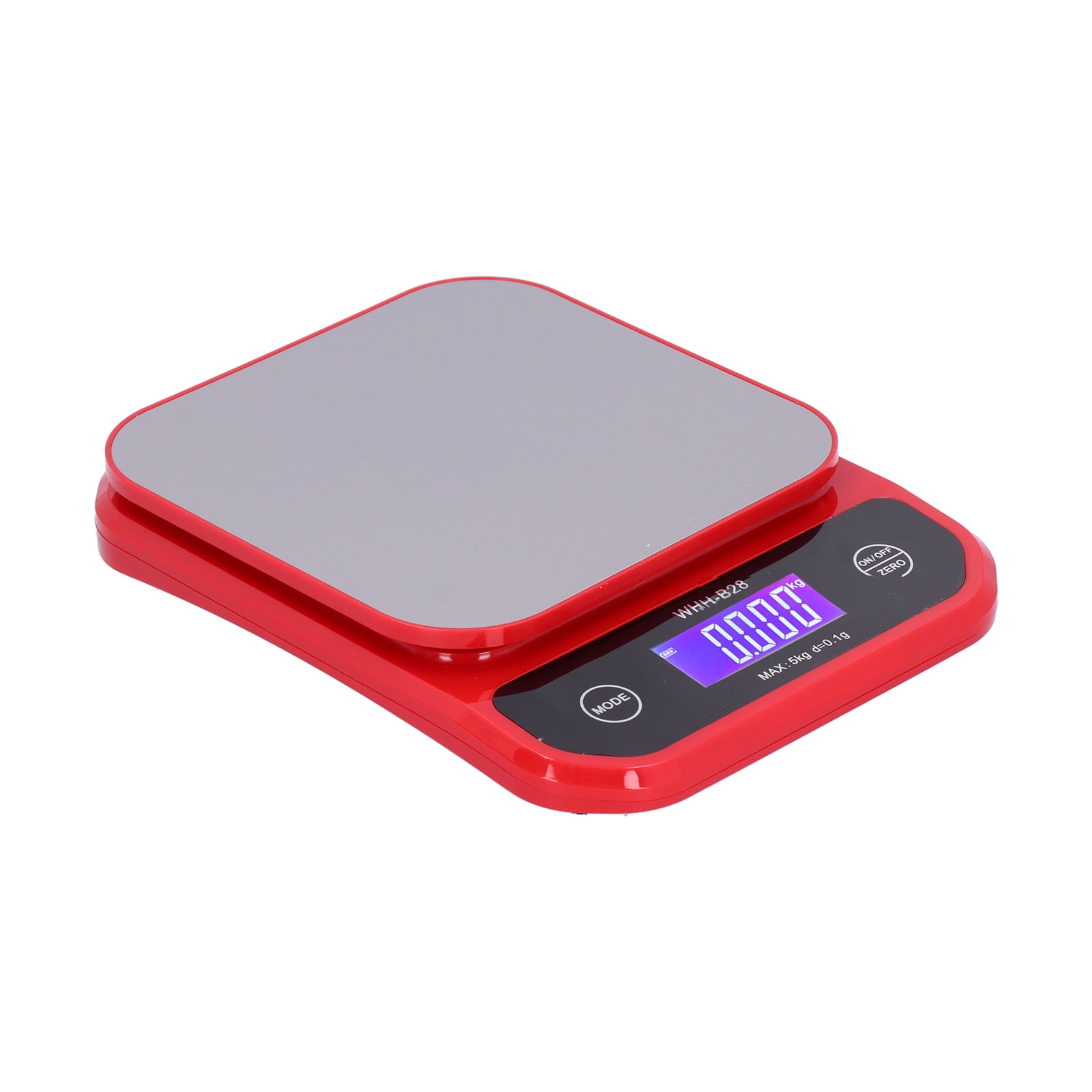 NFTIGB USB Charging Scale Waterproof Digital Kitchen Baking Food Scale Electric Weight Measuring Balance High Precision Sensor LCD Display Home Supplies Color Red Capacity 5kg 0.1g