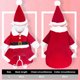 thumbnail image 2 of Disfraces navideños para perros, ropa para gatos, suéter, traje de Papá Noel para perros pequeños con sombrero, mono de Navidad, vestido L, 2 of 6