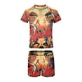 thumbnail image 5 of Cobra Kai Boys 2-Piece Swimsuit Set, Short Sleeve Rash Guard & Swim Trunks, 5 of 7