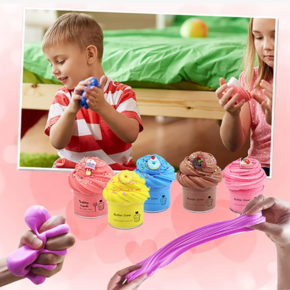 30 Pack Butter Slime Kit, Scented Slime Supplies Kit for Girls and Boys, Stress Relief Toy for Kids Education, Party Favor, Gift and Birthday