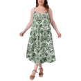 thumbnail image 1 of Vestidos de mujer de talla grande Agnes Orinda con tirantes de espagueti para primavera y verano, vestidos largos bohemios de playa 3X verdes, 1 of 7