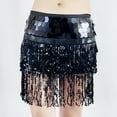 thumbnail image 4 of Daznico Gleaming Sequin Fringe Party Skirt for – Sparkly Flapper Style Mini Skirt for Evening Events and Celebrations,Mardi Gras Clothing,Mardi Gras Skirt,One Size, 4 of 5