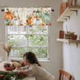 thumbnail image 6 of Green Orange Fall Kitchen Valances for Windows 42x12 Inch Kitchen Curtains Valances Rod Pocket Pumpkins Botanical Thanksgiving Retro Bathroom Window Valances for Window Treatment Decor, 6 of 6