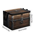 thumbnail image 3 of huayou Vintage Pattern Storage Bin, 19.7x13.8x13.8 Inch Collapsible Fabric Storage Box with Handles, Decorative Organizer for Home and Camping, 3 of 6