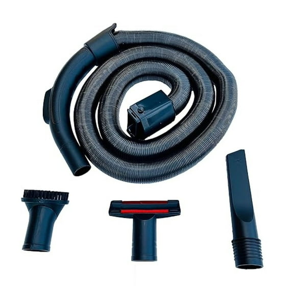 Vacuum Hose Attachment Kit - 6-20ft Expandable Hose, Crevice Tool & Brush - Compatible with Kickvac SL2 - Pet Hair, Car & Hard to Reach Areas