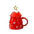 thumbnail image 3 of WIFKLSIIPG Christmas Ceramic Mug Set Festive Holiday Cup with Practical Christmas Present(Red), 3 of 3