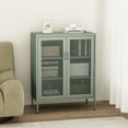 thumbnail image 2 of Amelia Modern 31.5 Accent Cabinet with 3 Adjustable Shelves in Green, 2 of 12