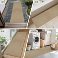 thumbnail image 6 of Beige 2x6 Kitchen Runner Rug, Farmhouse Burlap Solid Brown Color Modern Linen Texture Non-Skid Rubber Backing Large Rectangle Rugs - Living Room Bedroom Home Office, Indoor Floor Carpets Washable Rug, 6 of 9