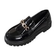 thumbnail image 2 of ZACPNCV Womens Plus Size Retro Loafers Round Toe Platform Low Heel Comfort Casual Shoes, 2 of 9