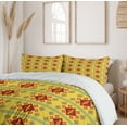 thumbnail image 6 of Ambesonne Native Duvet Cover Set, Rhombuses, 2-Calking, Yellow Orange and Red, 6 of 7