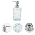 thumbnail image 5 of Unique Bargains 1 Pc Elegant Soap Pump Dispenser for Bathroom 11.15oz Clear Silver Tone, 5 of 6