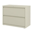 thumbnail image 4 of Hirsh 36 Inch Wide 2 Drawer Metal Lateral File Cabinet for Home and Office, Holds Letter, Legal and A4 Hanging Folders, Putty, 4 of 7