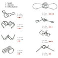 thumbnail image 3 of Metal Wire Puzzles IQ Test Mind Game Toys Brain Teaser Metal Wire Puzzles Magic Trick Toy, 3 of 8