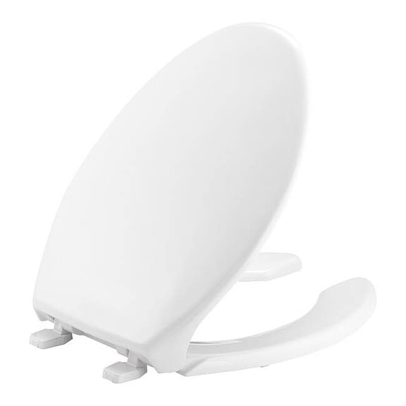 BEMIS 1950-000 Toilet Seat, With Cover, Plastic, Elongated, White