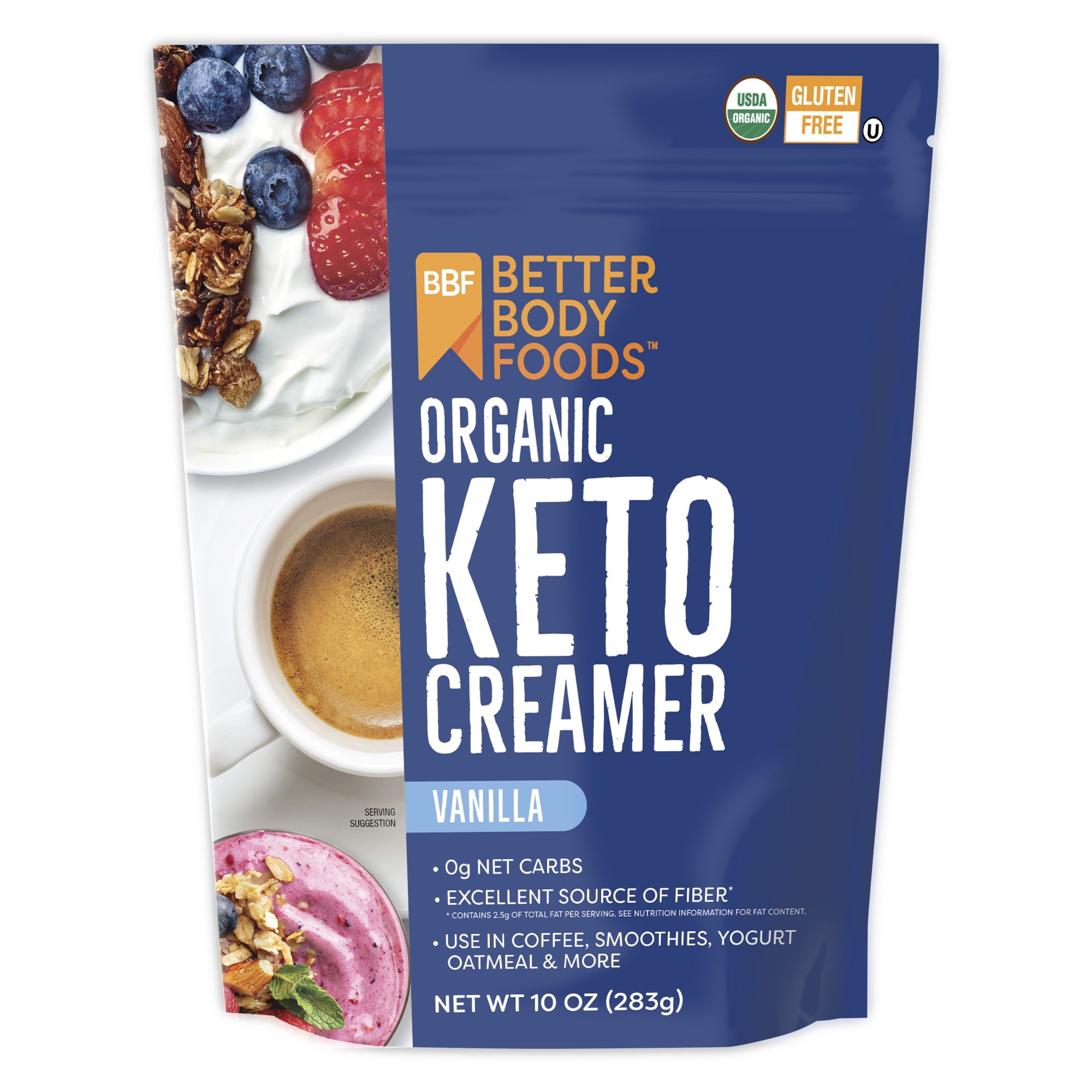 BetterBody Foods Keto Creamer, Vanilla Flavored 10 oz
