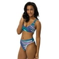 thumbnail image 3 of "Mystical Viking Waves" high-waisted bikini made with eco friendly recycled fabric, 3 of 6