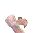 thumbnail image 4 of SAYOO Girls Leather Shoes, Solid Color Soft Sole Flat Shoes with Decorative Bow Knot, Pale Pink/ Beige/ Black, 4 of 9