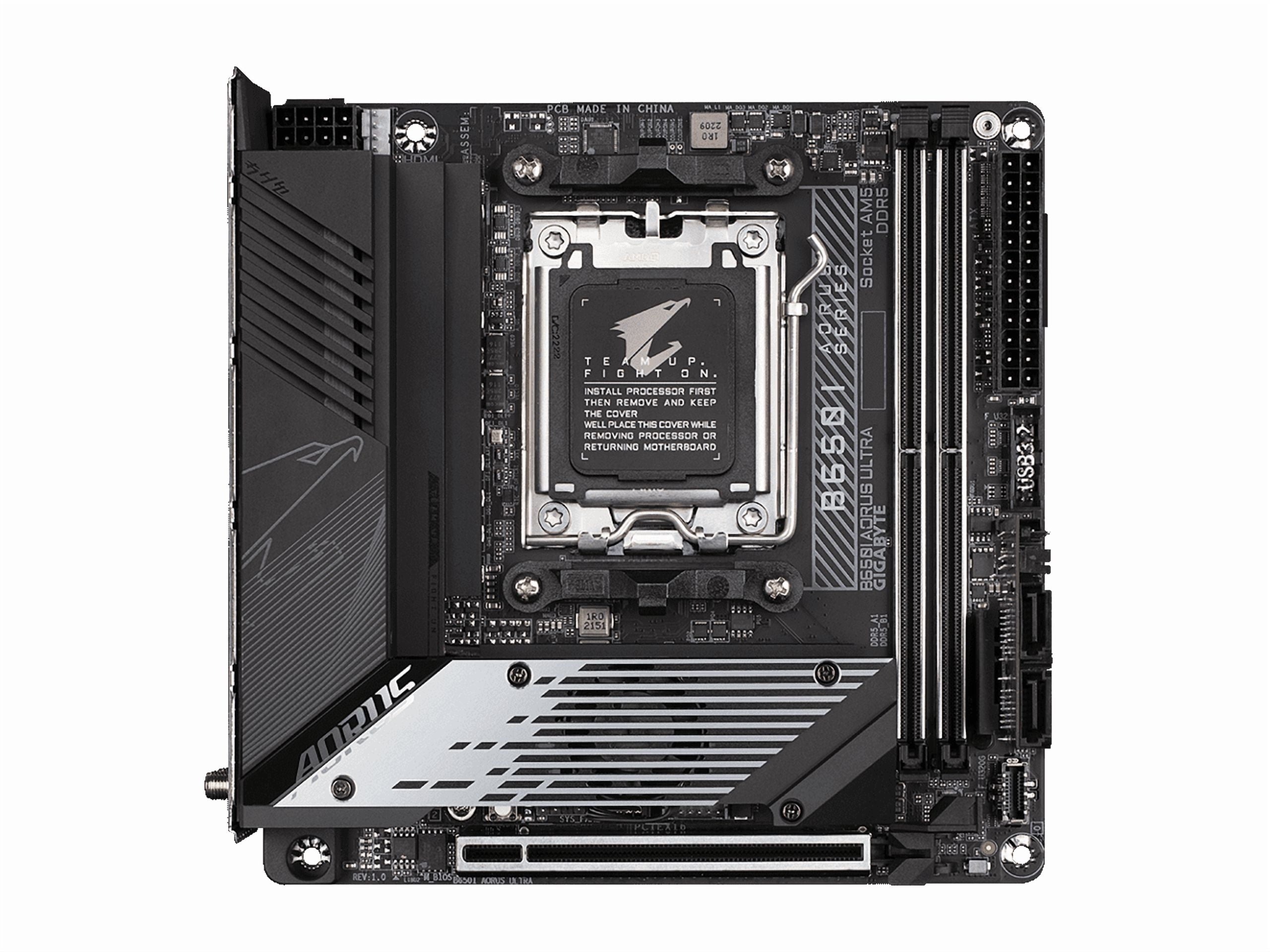 マザーボード B650i AORUS ULTRA+Ryzen5 7600X +Mem 32GB GIGABYTE B650I AORUS ULTRA AM5 AMD B650 SATA 6Gb/s Mini ITX