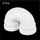thumbnail image 3 of PVC Agua Tubería U-Forma Codo Conexión 50mm ID Tubo Plomería Conector Adaptador, Blanco Paquete de 2, 3 of 4
