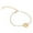 L, variant on Initial Bracelet 1 Gold Plated Stainless Steel Charm Design Delicate Disc Name Bracelet for Women and Girls