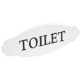 thumbnail image 1 of White Decorative Metal Toilet Sign, 1 of 5