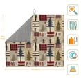 thumbnail image 3 of Naloa Rustic Plaid Forest Lodge Dish Drying Mat for Kitchen Counter, Heat Resistant Drainer Mats, Absorbent Draining Mat,Dish Rack Pad,16"x18", 3 of 8