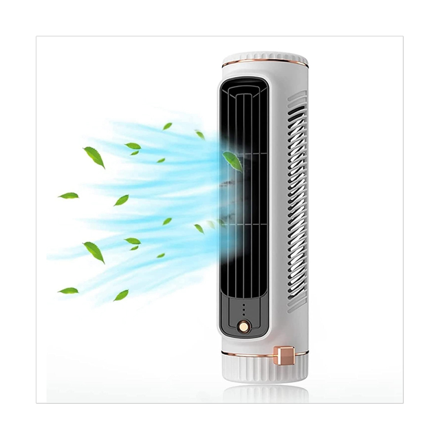 Portable Automatic Remote Air Conditioner, USB Personal Air Conditioner Mini Conditioner with 3-Speed Electric Fan White