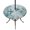 Blue, variant on Round Outdoor Tablecloth with Umbrella Hole and Zipper, Nautical Anchor Tablecloth with Elastic Waterproof, Coastal Ocean Coral Eucalyptus Leaves Patio Table Covers for 36" - 44" Picnic Pool Tables