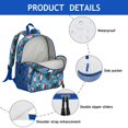 thumbnail image 4 of Owl Student Backpack – Cute Snowy Owl Big Eyes Cartoon Print With Night Pattern Design For Student, 4 of 6