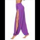 thumbnail image 1 of Pantalones Harén con Abertura Alta para Mujer, Pantalones Harén Hippies. Púrpura S, 1 of 6