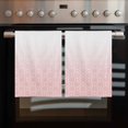 thumbnail image 2 of Moroccan Pink Kitchen Towels Set of 3, Water Absorbent Dish Towel, Abstract Geometric Gradient Modern Decorative Hand Towels - Quick Drying Cloth for Cooking Baking, 18x28 Inch, 2 of 8