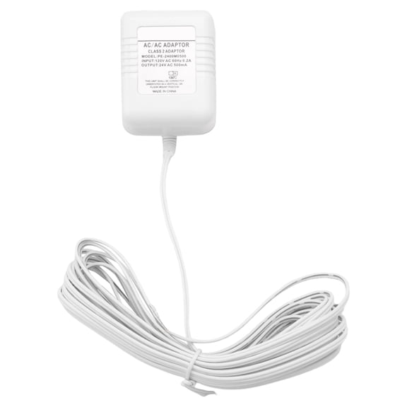 Home Security Doorbell Transformer 24V 500mA, 5m Cable, 120V US Plug, 1-Pack Power Adapter