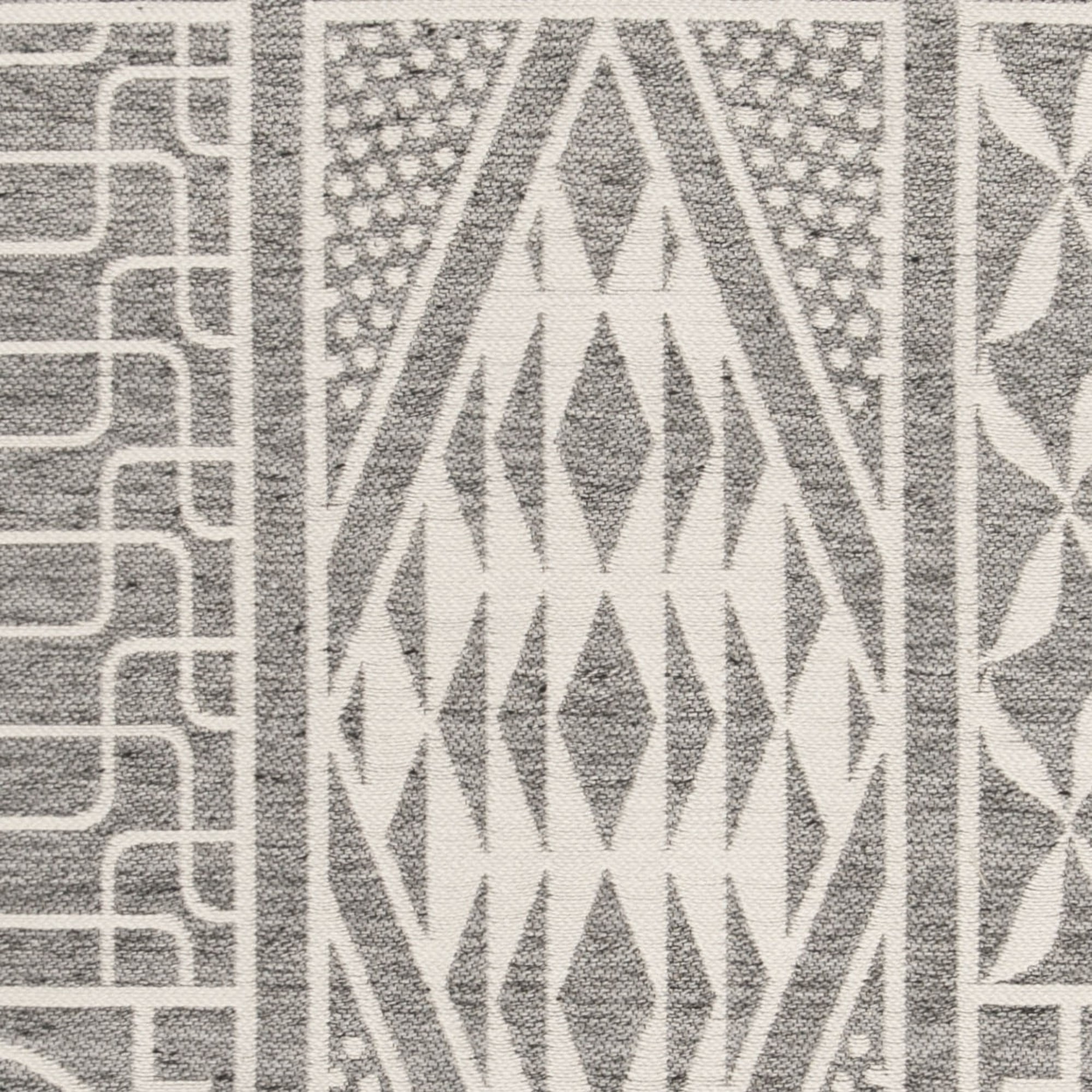 SAFAVIEH Marbella Jean Abstract Geometric Polyester Area Rug, Grey/Ivory, 6' x 9'