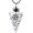 black onyx, variant on Arrowhead Necklace for Men 925 Sterling Silver Natural Gemstone Viking Arrow Pendant Jewelry Gifts for Father