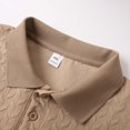 thumbnail image 6 of FYDUU Mens Classic Golf Shirt Men's Trendy Fall Winter Tops Texture Long Sleeve Polo Shirts Men's Sports Shirt Basic Stylish Golf Shirt, 6 of 7