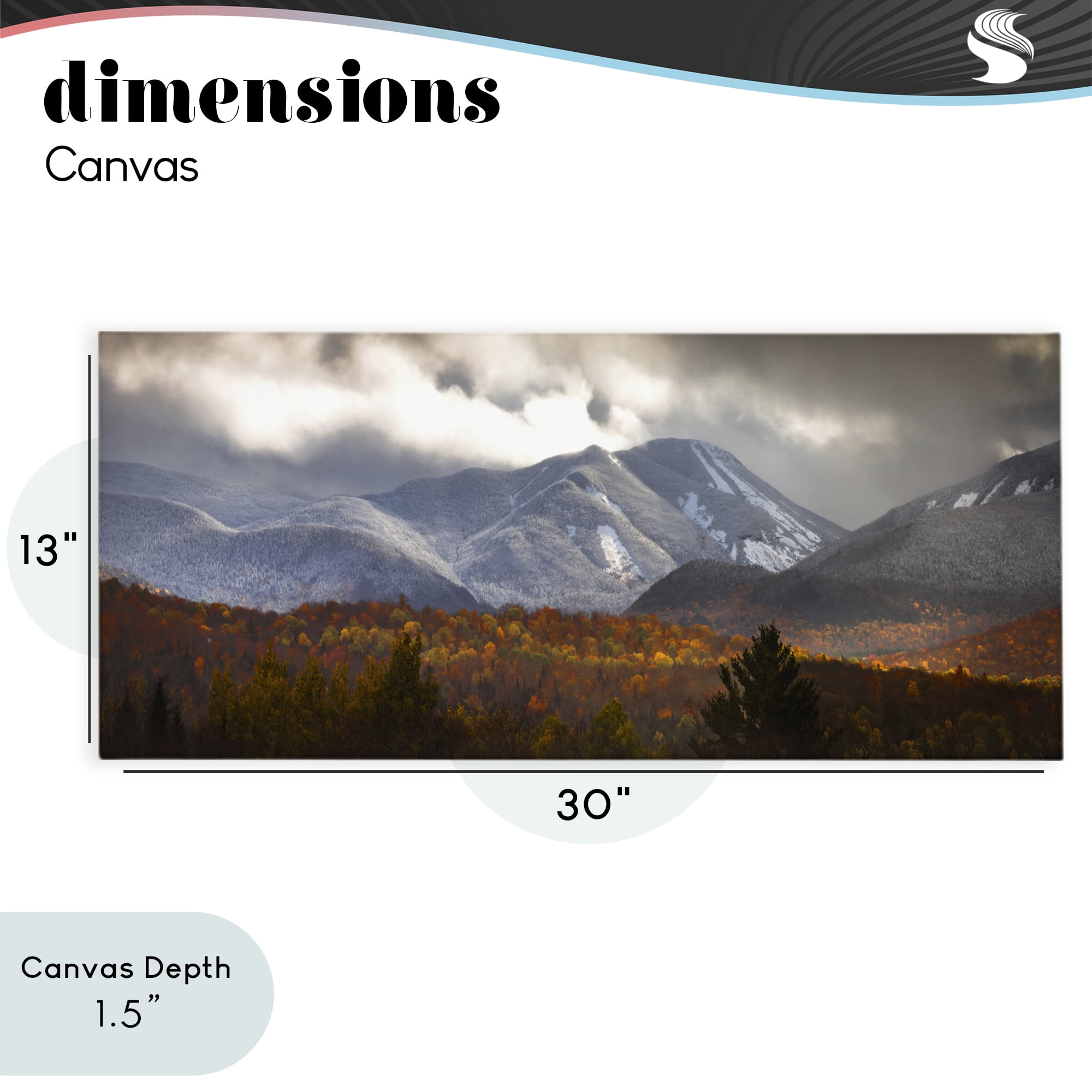 Stupell Industries Colliding Seasons Mountainscape Canvas Wall Art, design by Jonathan Zaharek