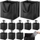 thumbnail image 1 of Juego de 10 bolsas reutilizables para la compra, resistentes, grandes, con base reforzada y asas superresistentes, color negro., 1 of 5