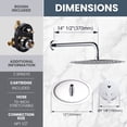 thumbnail image 6 of Wowow Wall Mount Single Handle 2-Spray Shower Faucet 1.8 GPM with 12 in. Round Shower Head in Polished Chrome, 6 of 8