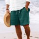 thumbnail image 1 of WILLBEST Pantalones Cortos Casuales de Verano para Hombre, Nuevos Pantalones Cortos con Bolsa Atada, Pantalones de Playa A Rayas para Hombre, 1 of 6