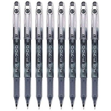 Pilot P-700 Rollerball Stick Gel Pen, Black Ink, Fine Point 8-PACK(38610)